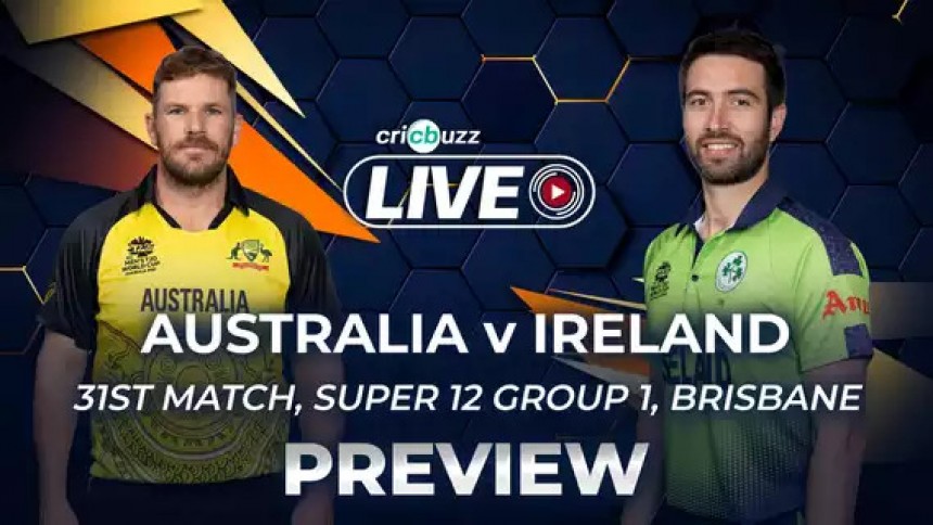 Australia vs Ireland, 31st Match, Super 12 Group 1 - Live Cricket Score, Commentary